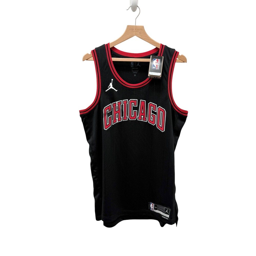 Jordan Chicago Bulls Statement Edition Swingman Jersey Black DO9554-010 Mens 48